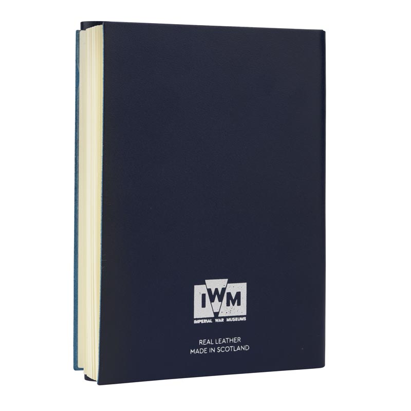 spitfire blue leather notebook gift for aviation lovers imperial war museums back book image